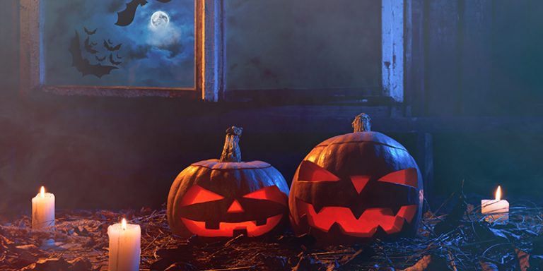 Scary halloween pumpkins