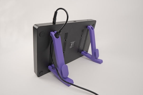 3D CAD Library printable accessory: purple charging cradle stand for Evo Classroom Kits