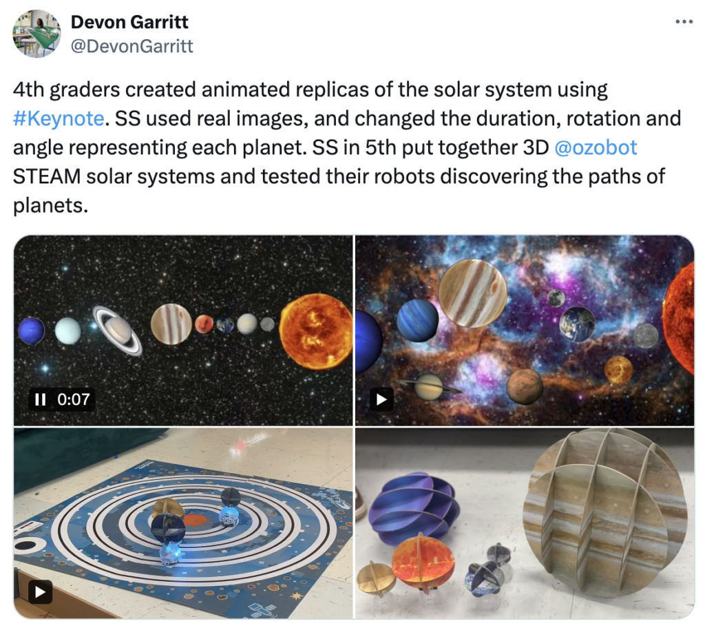 A picture of STEAM Solar System activity