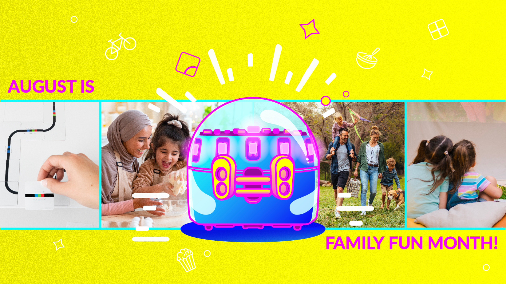 August is Family Fun Month! Celebrate with these five memorable family activities.