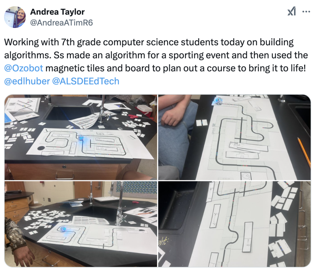 7th grade students make an algorithm for a sporting event