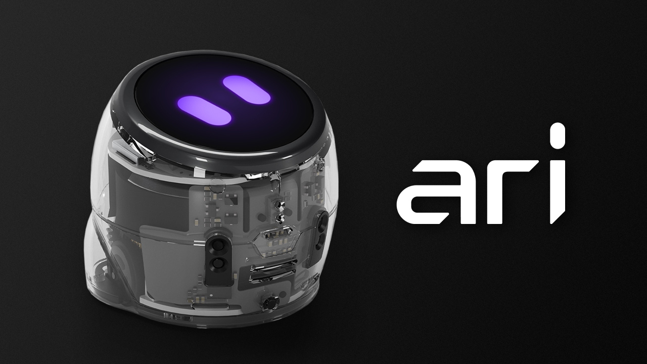 Ari programmable coding robot cobot with touchscreen for STEAM learning