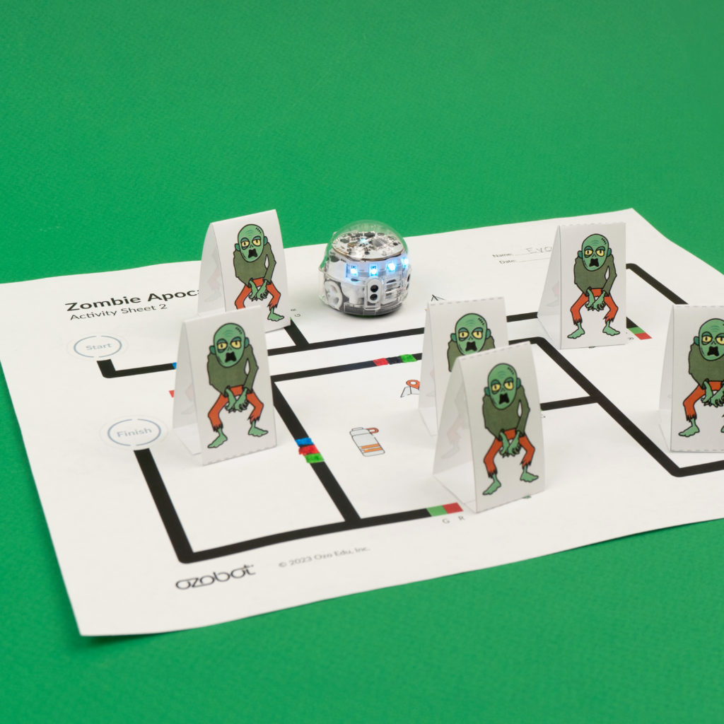 October Lesson Spotlight: Zombie Apocalypse STEM activity for kids by Ozobot