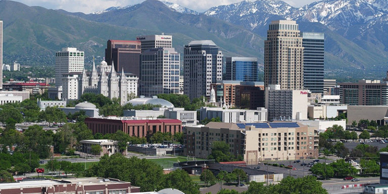 A Utah city skyline